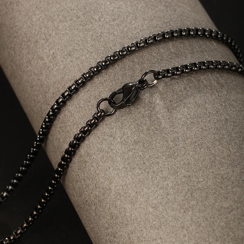 Onyx Box Link Chain - THE STERLING FORGE