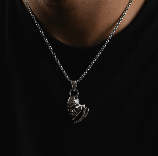 Half-Face Skull pendant