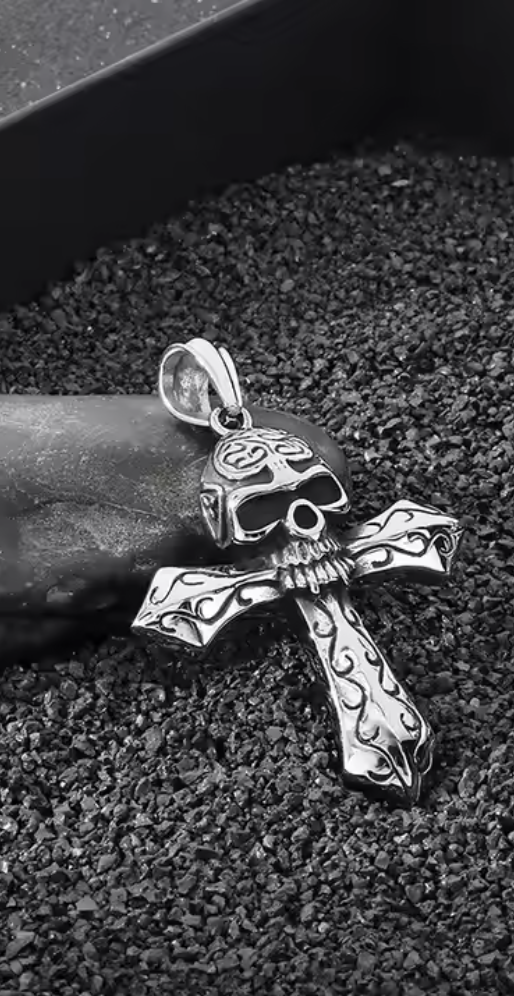 The Skullmar Cross Pendant - THE STERLING FORGE