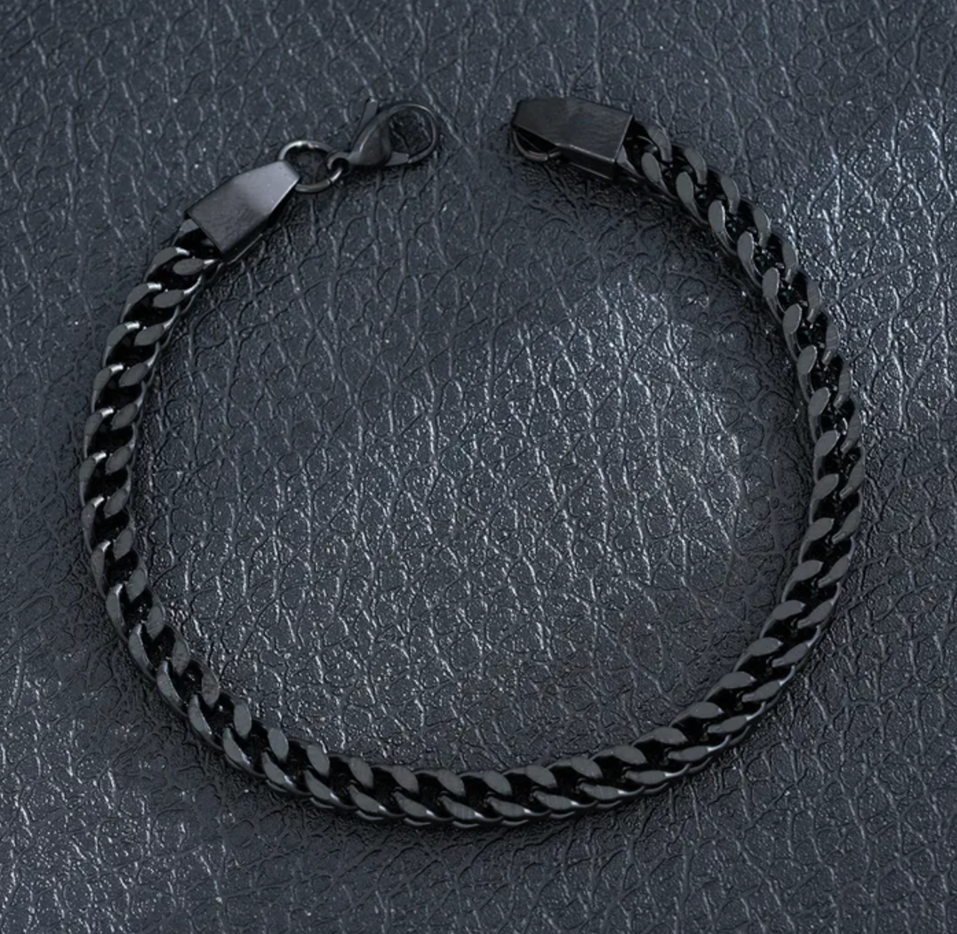 Black Curb Bracelet
