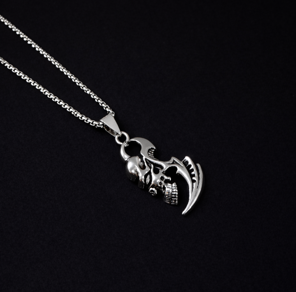 Half-Face Skull pendant