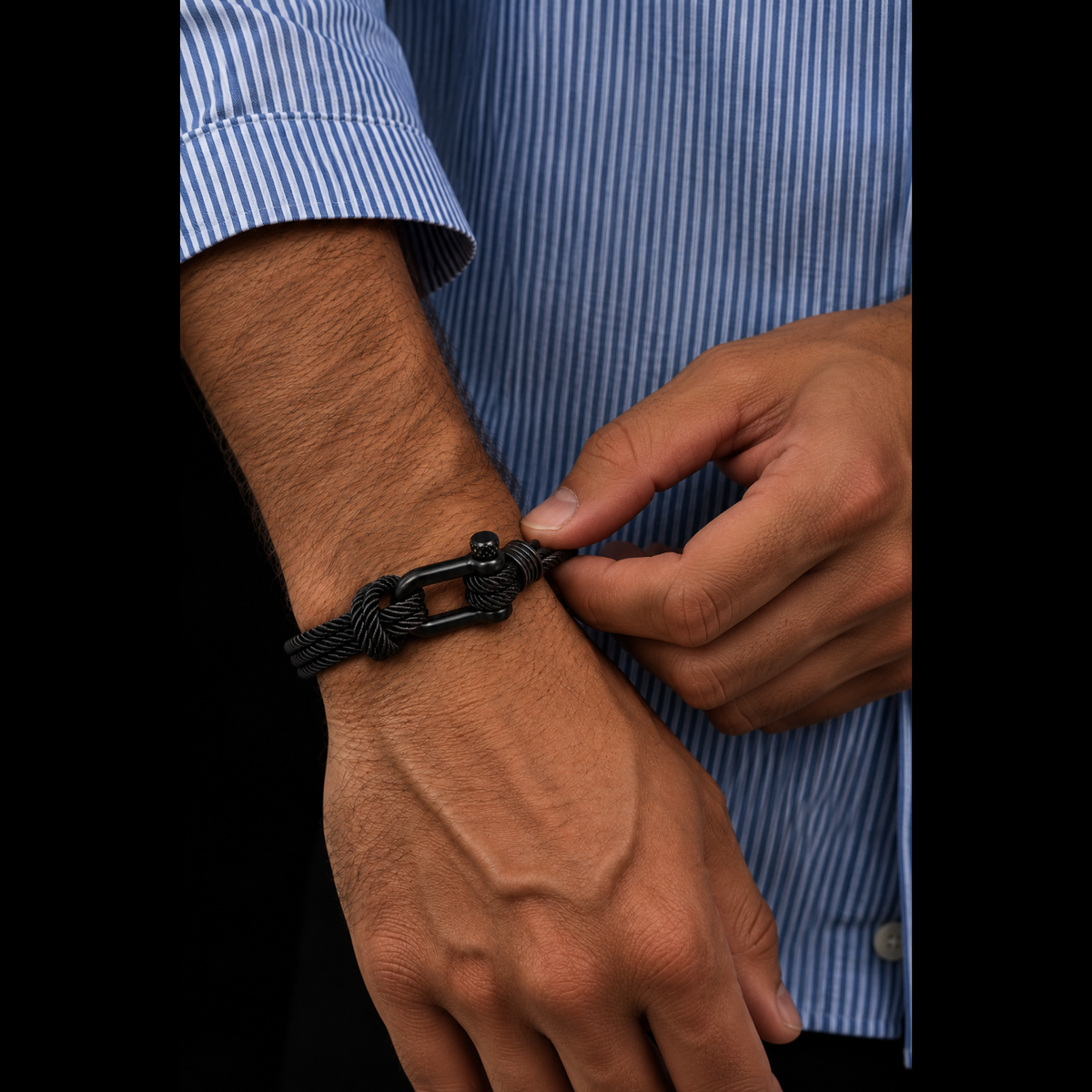 The Black Horseshoe Bracelet