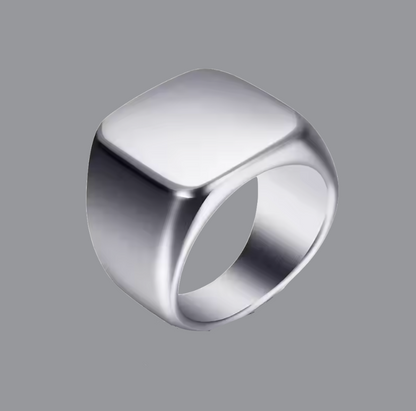 Smooth square top Ring - THE STERLING FORGE